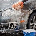 Washing car