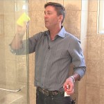 Cleaning shower doors