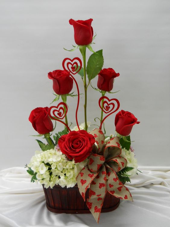 Valentine's flower display